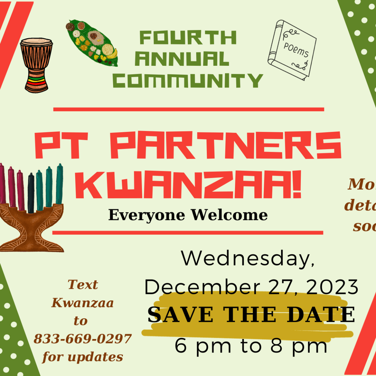 4th Annual Community Kwanzaa – Save the&nbsp;Date!